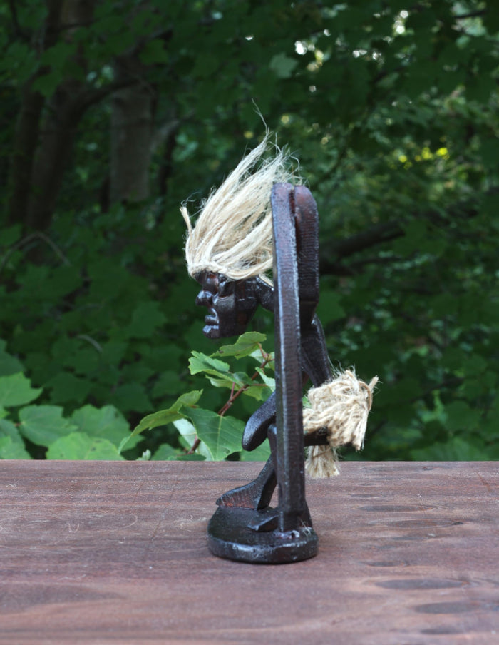 G6 Collection Wooden Handmade Tiki Solo Sailing Sailboat Statue, 7.5 inch