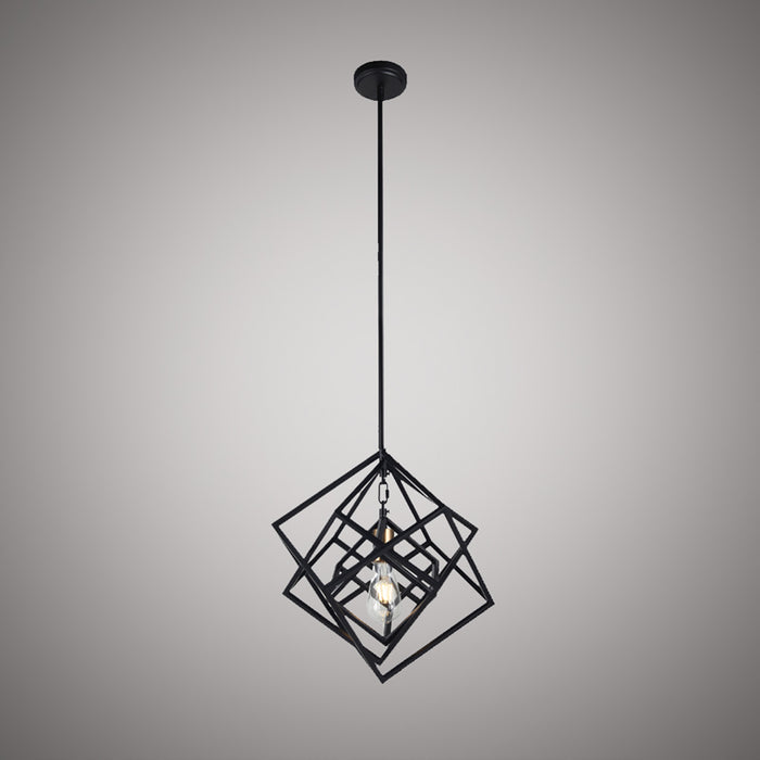 1 Lights Galaxia 1-light pendant Aged Brass/Matte Black  Dimmable 60W