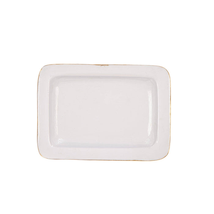 Garden Party Enameled Laney Tray - White & Blue