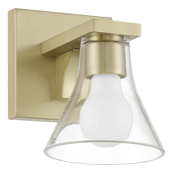 Gilford 5-inch 1-light Champagne Gold Vanity Light with Clear Glass Shade