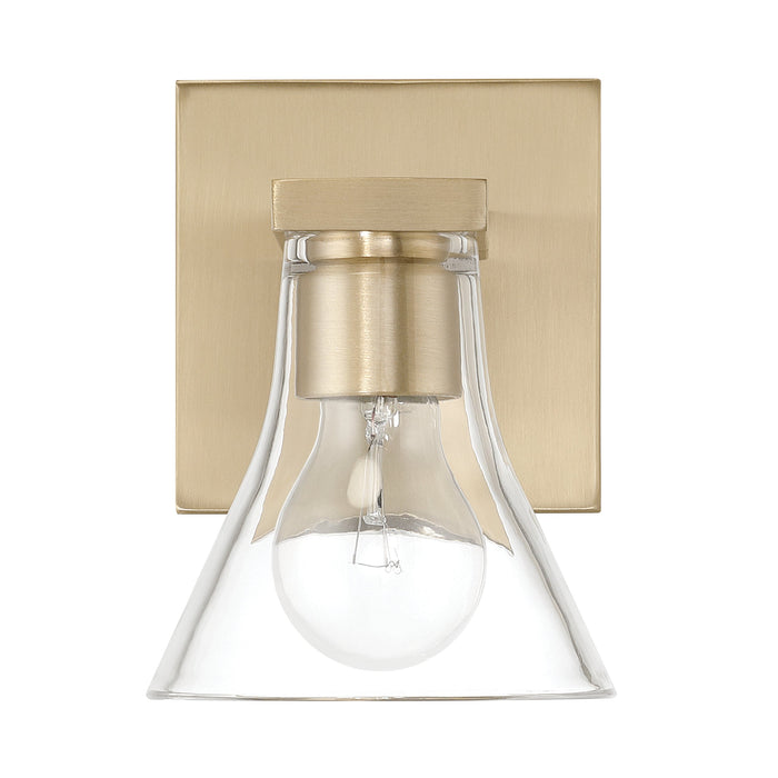 Gilford 5-inch 1-light Champagne Gold Vanity Light with Clear Glass Shade