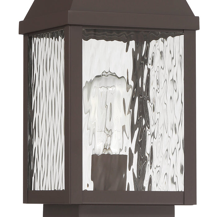Glencrest 20-inch 1-light Dark Bronze Exterior Post Light with Clear Water Glass