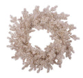 GLITTER/SNOW SPRUCE WREATH CHAMPAGNE/WHITE