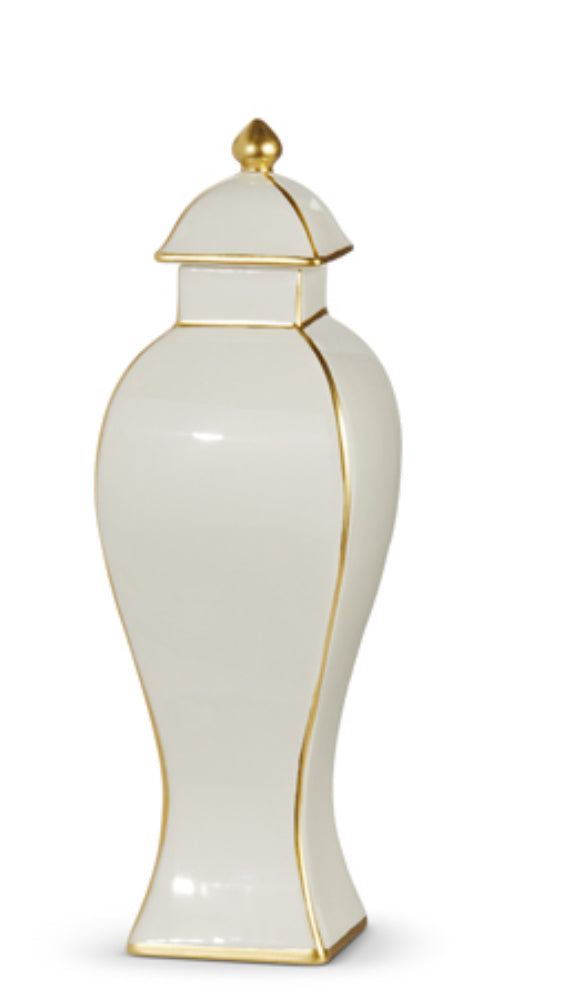 Gold Accent Decorative Ginger Jar