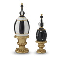 Gold Black & White Easter Egg Finials