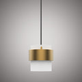 1 Lights Grace 7-in White Opal Glass Pendant Aged Brass