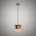 1 Lights Grace 7-in Clear Glass Pendant Aged Brass