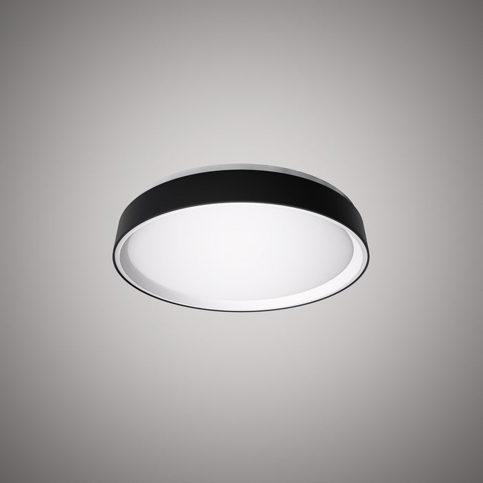 Halo 13-in Flush Mount Black Outside/White Inside  Dimmable 25W