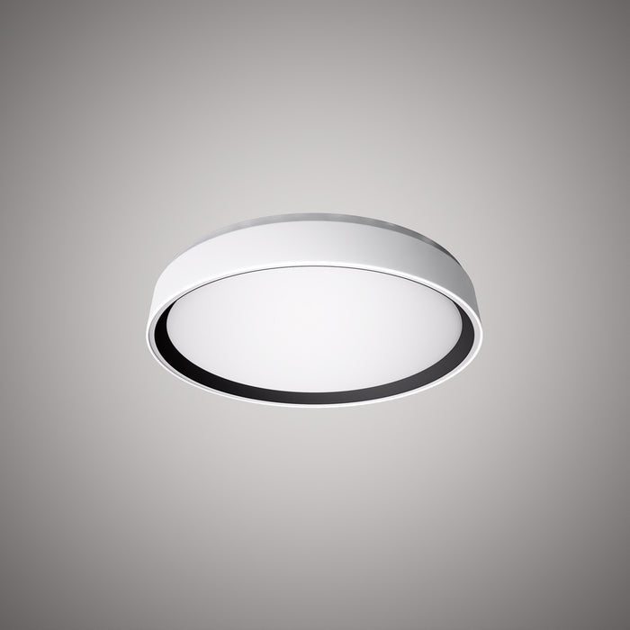 Halo 13-in Flush Mount White Outside/Black Inside  Dimmable 25W