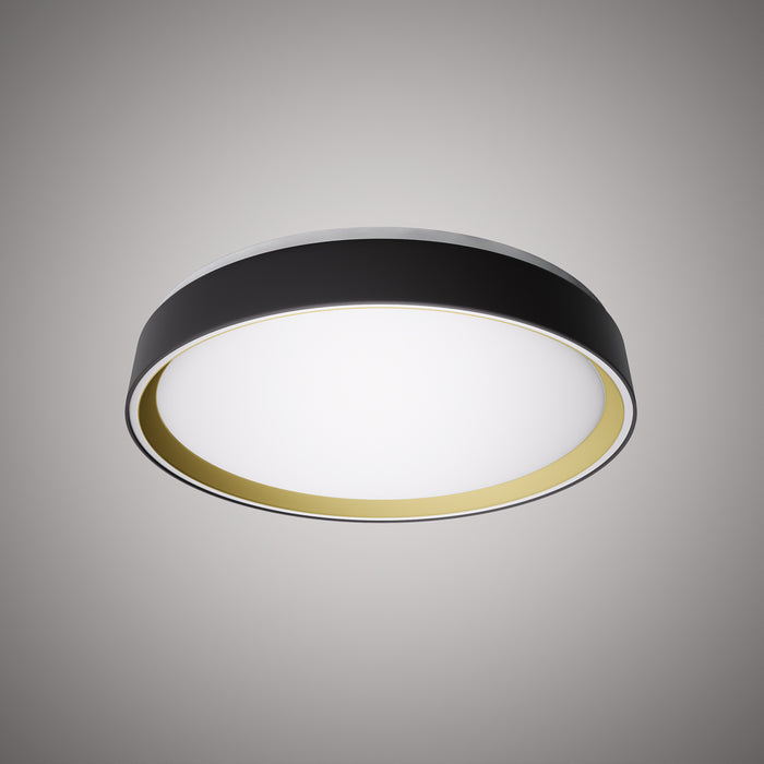 Halo 15-in Flush Mount Black Outside/Gold inside  Dimmable 37W