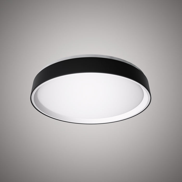Halo 15-in Flush Mount Black Outside/White Inside  Dimmable 37W