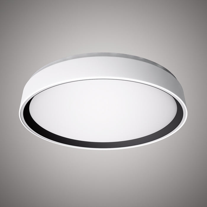 Halo 20-in Flush Mount White Outside/Black Inside  Dimmable 45W