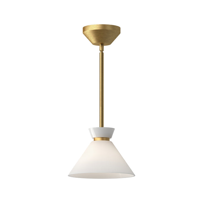 Brushed Gold/Glossy Opal Glass