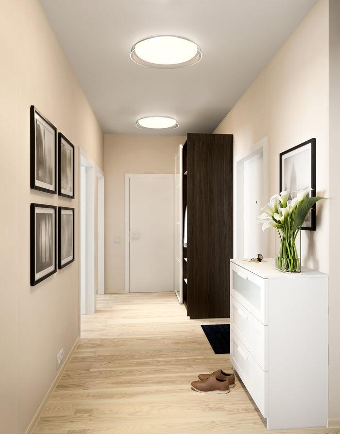 Hampton 17-in Steel Flush Mount