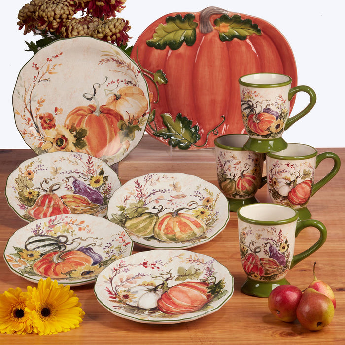 Harvest Morning Fall Dessert Plates 9in