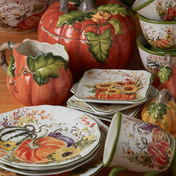 Harvest Morning Fall Dessert Plates 9in