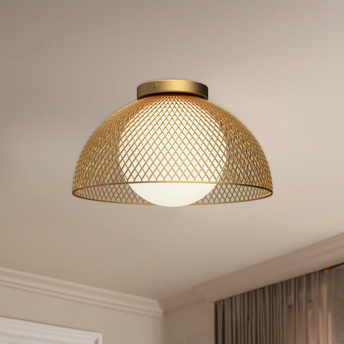 Haven 12-in Steel Flush Mount
