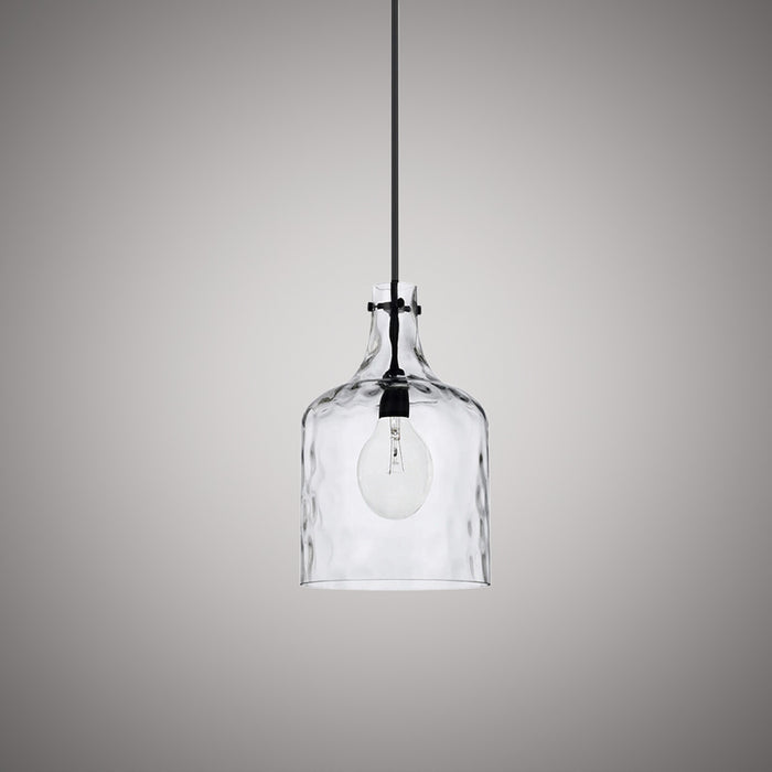1 Lights Hazel 7-in Pendant Matte Black  Dimmable 60W