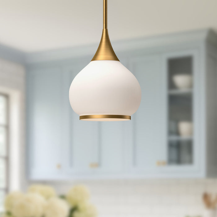 Aged Gold/Opal Matte Glass