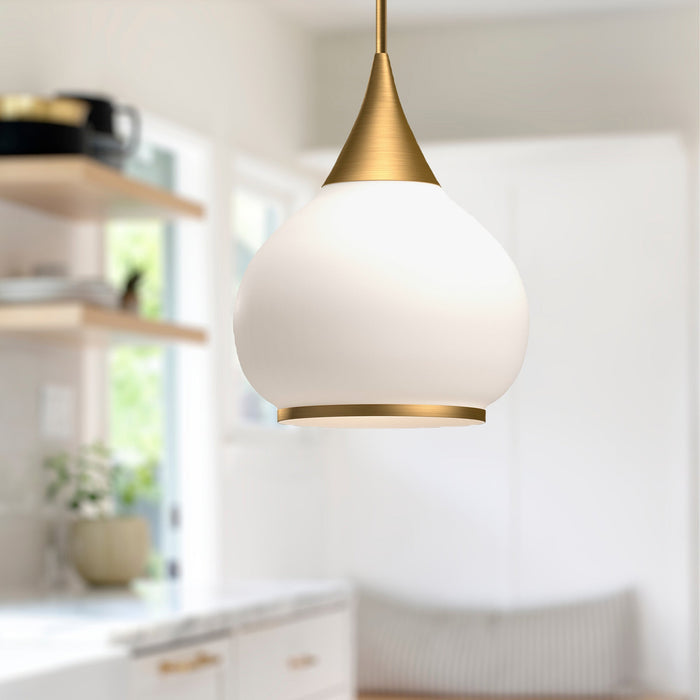 Aged Gold/Opal Matte Glass