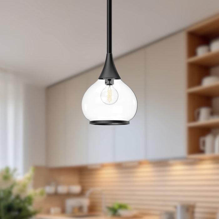 Hazel 6-in Steel Pendant