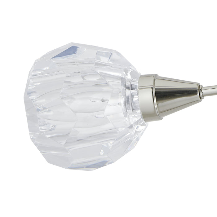 Helena 20-inch 3-light Polished Nickel Semi-Flush Mount with Clear Acrylic Shades