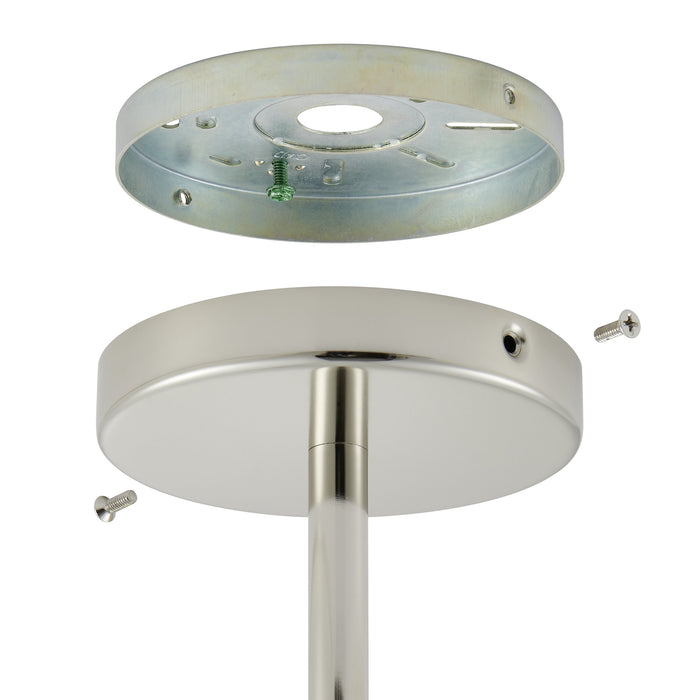 Helena 20-inch 3-light Polished Nickel Semi-Flush Mount with Clear Acrylic Shades