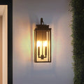 Hillside 20-inch 2-light Dark Bronze Exterior Wall Sconce with Clear Glass