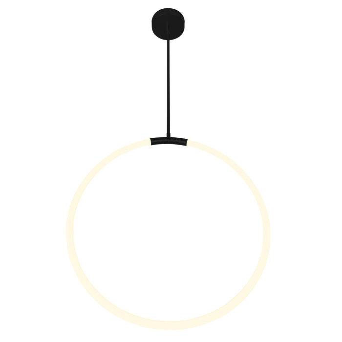 Hoops Chandeliers 24in Black LED