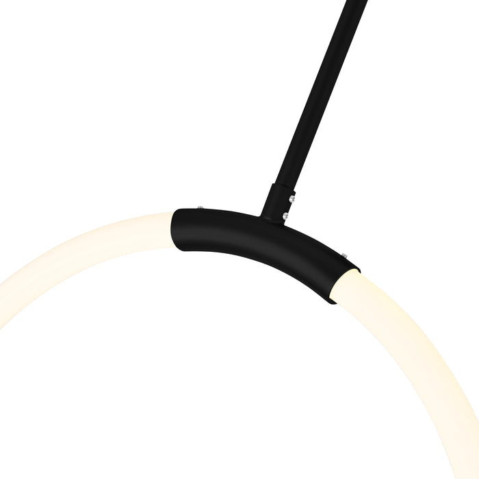 Hoops Chandeliers 24in Black LED