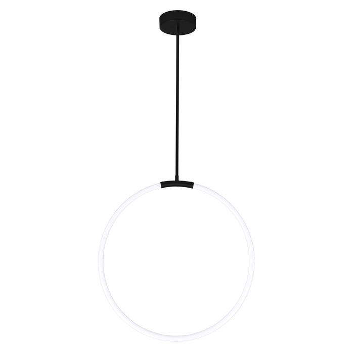 Hoops Chandeliers 24in Black LED