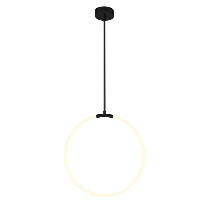 Hoops Chandeliers 24in Black LED