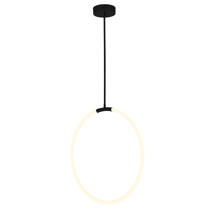 Hoops Chandeliers 24in Black LED