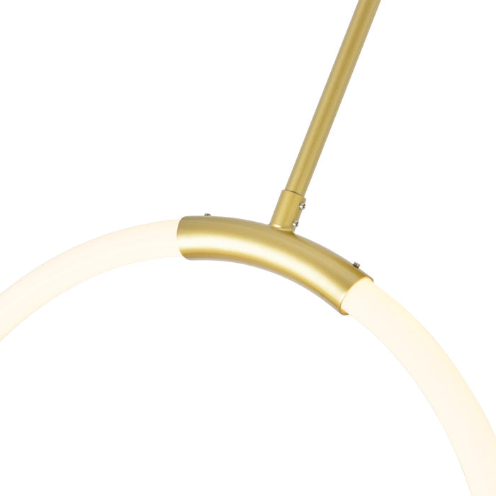 Hoops Chandeliers Satin Gold 24in LED