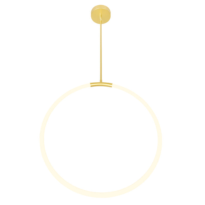 Hoops Chandeliers Satin Gold 24in LED