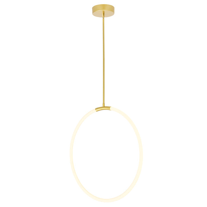 Hoops Chandeliers Satin Gold 24in LED