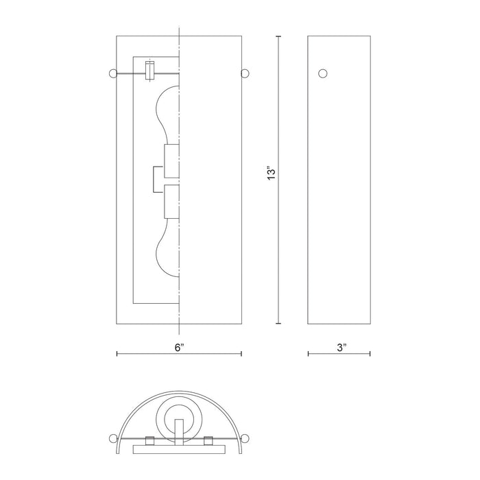 Hudson 13-in Steel Opal Wall Sconce