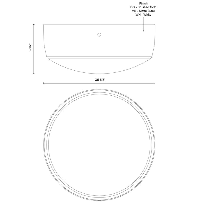 Hugo 5-in White Fan Light Kit