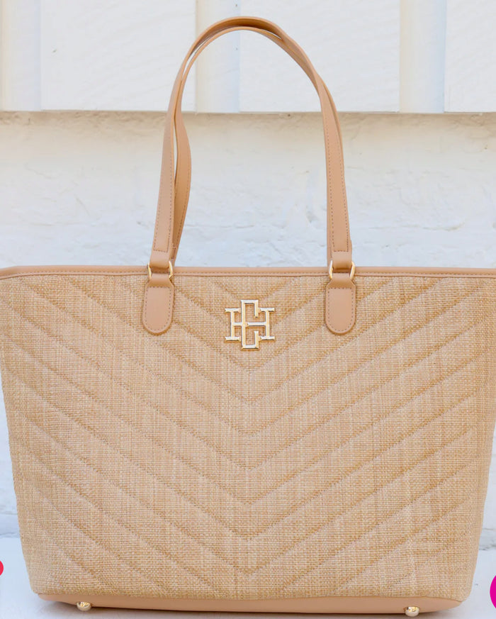 James Tote Natural V Quilted