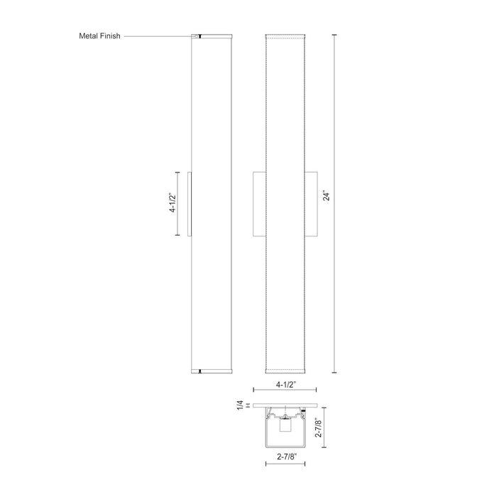 Jane 24-in Aluminum Vanity Light