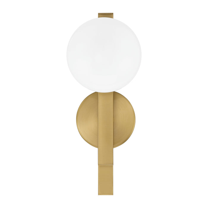 Julep 15-inch 1-light Brushed Gold Vanity Light with Opal Glass Shade