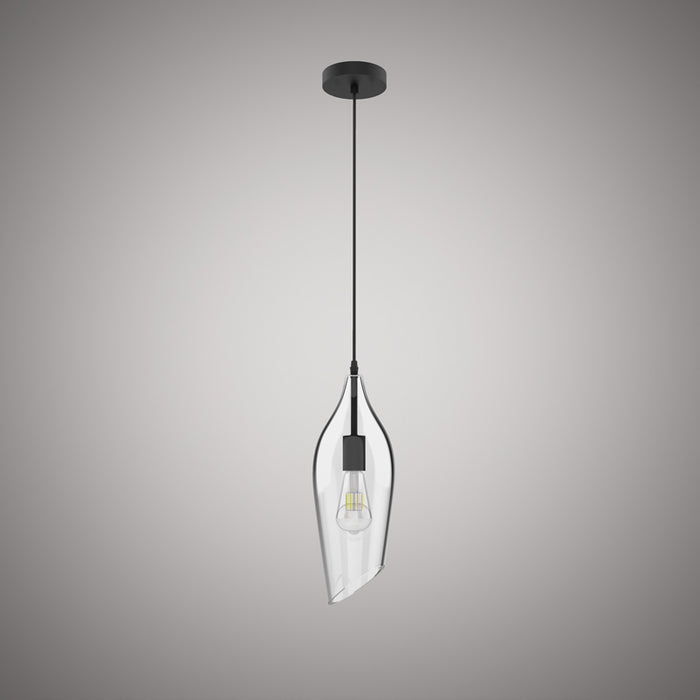 1 Lights June 6-in Pendant  Matte Black  Dimmable 60W