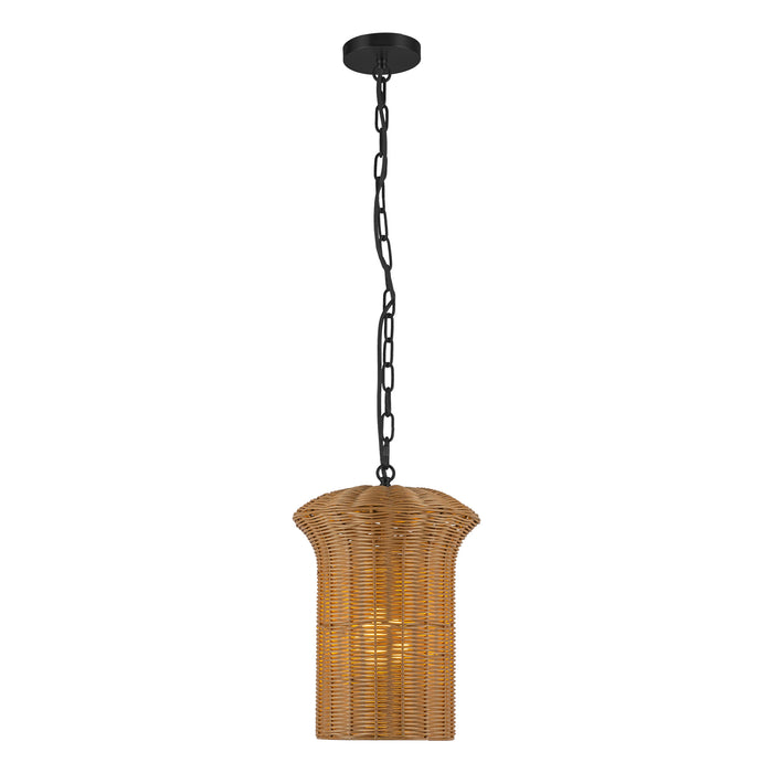 Kai 11-in Rattan Shade Socket Pendant
