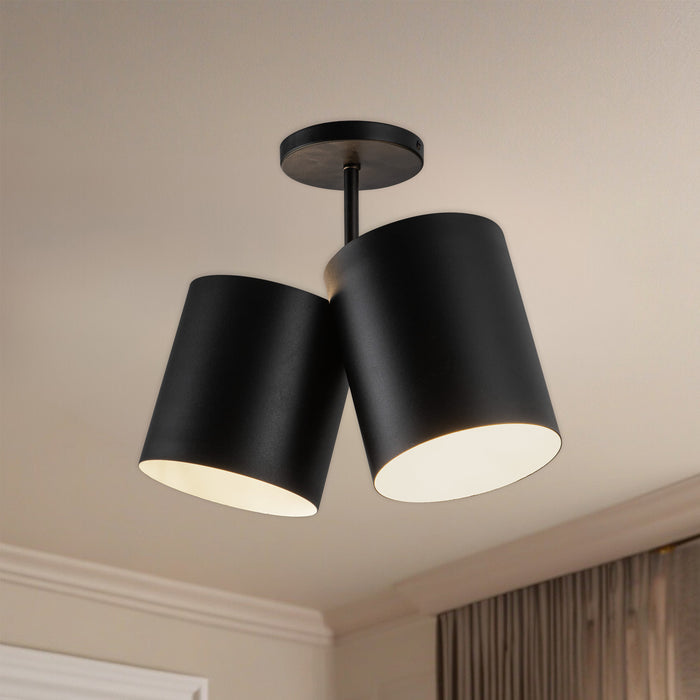 Keiko 14-in Aluminum Semi-Flush Mount