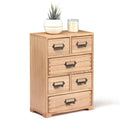 KIRIGEN Wooden Storage Cabinet Organizer Desktop Storage Drawers for Home Office Supplies Natural(4D6CG-NA)