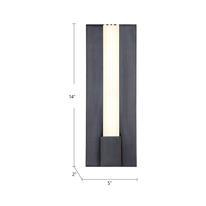 Kismet 14-in Steel Vanity Light