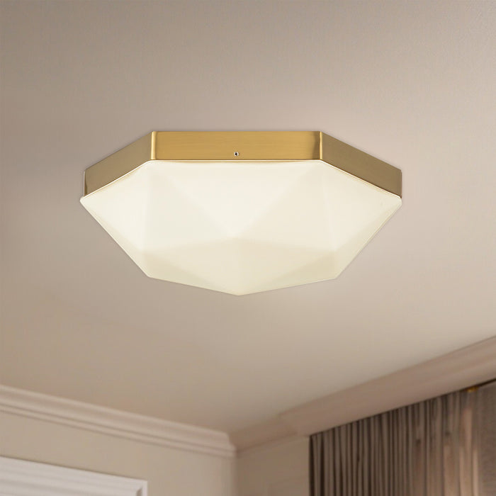Krysta 12-in Steel Flush Mount