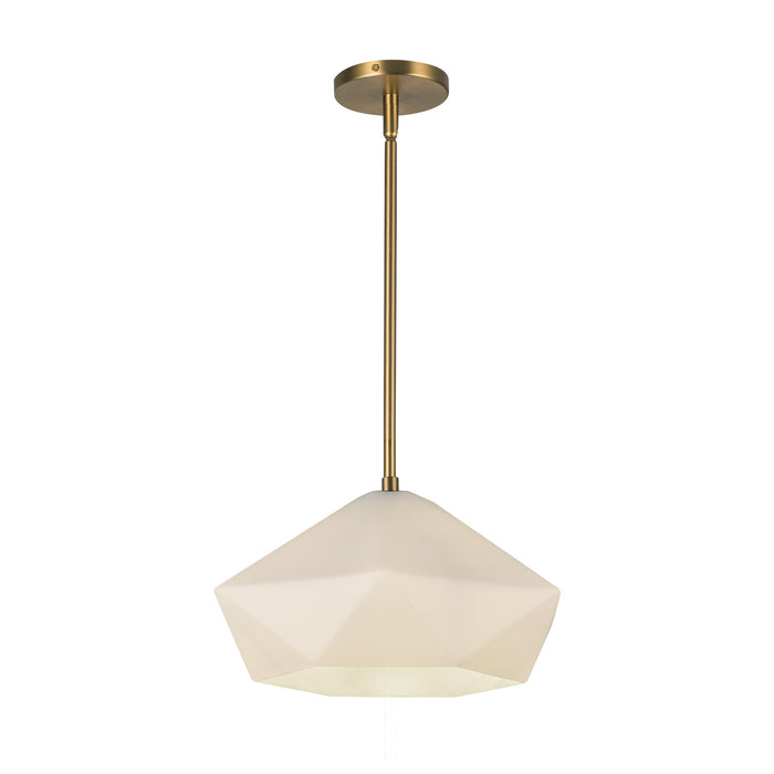Brushed Gold/Opal Glass