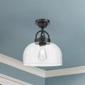 Lancaster 12-in Steel Semi-Flush Mount