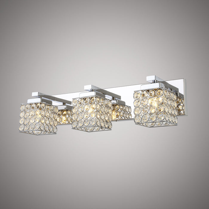 3 Lights Lane Vanity Light Polished Chrome  Dimmable 150W